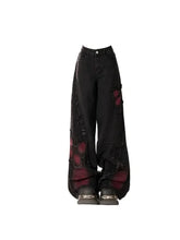 Women's Baggy Butterfly Jeans – Vintage 90s Aesthetic Harajuku Oversize Denim Trousers - Himpall